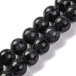 Полевой Шпаты Натуральный полевой шпат, круглые бусины индиго габбро, круглые, 8 мм, отверстие : 1 мм, около 47 шт / нитка, 15.04'' (38.2 см)
