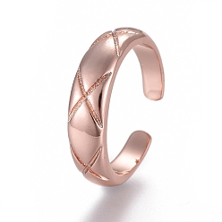 Розовое Золото Регулируемые латунные кольца на мыске, открытые манжеты, открытые кольца, розовое золото , размер США 4 1/4 (15 мм)