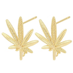 Настоящее золото 18K Изделия из латуни, без кадмия, без никеля и без свинца, с петлей, лист, реальный 18 k позолоченный, 19.5x17 мм, отверстие : 1.4 мм, штифты : 0.8x11.5 мм