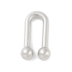 Платина Стойка с латунным U-образным звеном, пряжка для платья, бикини, аксессуары для купания, долговечный, без свинца и без кадмия, платина, 15.5x9x4 мм