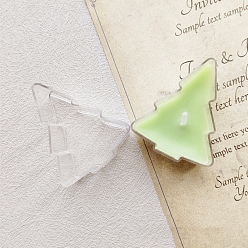 Рождественская елка Пластиковая чашка для свечи, прозрачные, рождественская елка, 51x42x21.8 мм