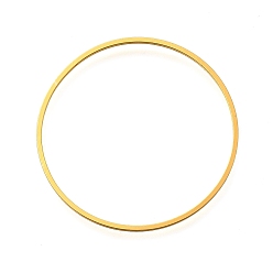 Настоящее золото 18K Латунные соединительные колечки, плоское кольцо, реальный 18 k позолоченный, 30x1 мм, внутренний диаметр: 28.5 мм