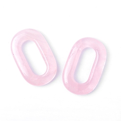 Розовый Кварц Кольца из натурального розового кварца, овальные, 39~40x24.5~25.5x5~7 мм, внутренний размер: 25~27x8.5~10.5