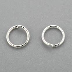 Серебро 304 кольца прыжок из нержавеющей стали, открытые кольца прыжок, серебряные, 20 датчик, 6x0.8 мм, внутренний диаметр: 4.3 мм