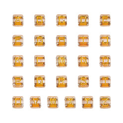 Прозрачный 400 шт. Прозрачные гальванические акриловые многожильные звенья, прямоугольник со смешанными буквами, прозрачные, 8.5x7.5x4 мм, отверстие : 1.5 мм