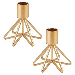 Золотой Железный подсвечник, идеальное украшение для домашней вечеринки, колонка, золотые, 3-3/8x3 дюйм (85x75 мм)