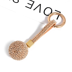 Свет Колорадо Топаз Женский брелок из искусственной кожи и стразов, круглые, свет Колорадо Топаз, 14x3.5 см