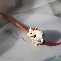 Красный Деревянные палочки для волос для кошек, аксессуары для волос для женщин и девочек, красные, 180 мм