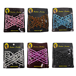 (52) Непрозрачная лаванда Производитель булочек из стальных волос, расческа для волос, со стеклянными и акриловыми шариками, разноцветные, 75x85 мм