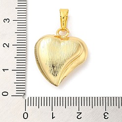Real 18K Gold Plated Brass Pendants, Long-Lasting Plated, Lead Free & Cadmium Free, Heart Charm, Real 18K Gold Plated, 24x20x7.5mm, Hole: 8x5mm