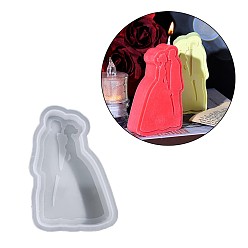 Белый Силиконовые формы для дня святого валентина своими руками, для пар изготовление свечей, белые, 107x73x22.5 мм, внутренний диаметр: 99x63 мм