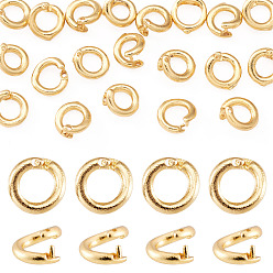 Echt 24 k vergoldet 20Stück Messing offene Sprungringe, runder Verriegelungsring, langlebig überzogen, Bleifrei und cadmium frei, Gestell, echt 24 k vergoldet, 5.6x3.5x1.1 mm, Bohrung: 2.8 mm