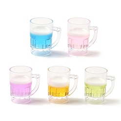 (52) Непрозрачная лаванда Прозрачные смоляные подвески, пивное очарование, разноцветные, 33x31x23 мм, отверстие : 2 мм