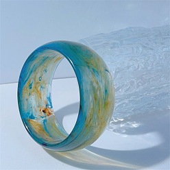 Темно-Голубой Браслеты из смолы для женщин, глубокое синее небо, внутренний диаметр: 2-1/2 дюйм (6.5 см).