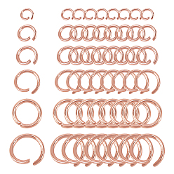 Rose Gold 304 Stainless Steel Open Jump Ring, Rose Gold, 300pcs/box