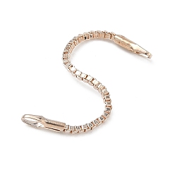 Light Gold Железными цепями конца, золотой свет, 55x1.3~2.5x2 мм, отверстие : 3~4x2 мм