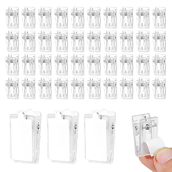 Прозрачный 50шт. самоклеящиеся пластиковые скрепки для фотобумаги и рукоделия, прямоугольные, прозрачные, 26x15x13 мм