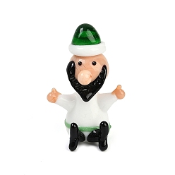 Human Украшение для витрины ручной работы в технике лэмпворк, для украшения домашнего офиса, монгольский, 46x30.5x22.5 мм