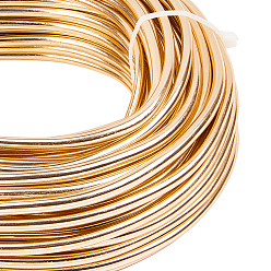 Champagne Gold Круглый анодированный алюминиевый провод, для изготовления ювелирных изделий, шампанское золото, 7 датчик, 3.5 мм, около 65.61 футов (20 м) / 500 г