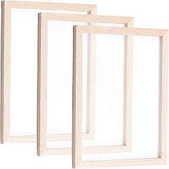 Цвет Древесины Изготовление деревянной бумаги, рама для формования бумаги, инструменты экрана, для поделок из бумаги своими руками, прямоугольные, деревесиные, 34x25x1.2 см