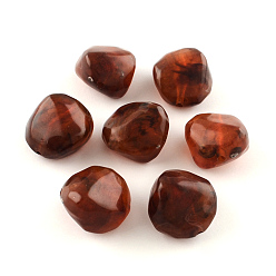 Шоколадный Наггетсы имитация драгоценных камней акриловые бусины, цвет шоколада, 25x24x17 мм, Отверстие : 3 мм , около 84 шт / 500 г