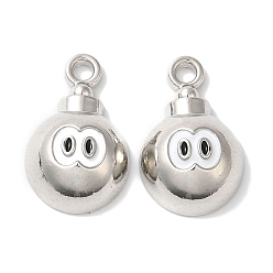 Круглые Наберешь металлизации сплава шармов, с эмалью, без кадмия, без никеля и без свинца, платина, глаз, круглые, 18x11x4 мм, отверстие : 1.8 мм
