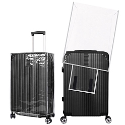 Прозрачный Прозрачный чехол для багажа из ПВХ, прозрачный защитный чехол для дорожного чемодана, для 20дюймового чемодана, прозрачные, 385x237x450 мм