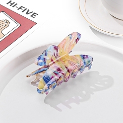 Разноцветный Заколки для волос с когтями из ацетата целлюлозы (смола), бабочка, аксессуары для волос для женщин и девочек, красочный, 90x60x50 мм