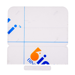 Прозрачный Сделай сам кожаный кошелек для монет акриловый шаблон, шаблоны кожи акриловой кожи, для кошелька, прозрачные, 87.5~199x15~190x1.8 мм, отверстие : 1.2~2 мм