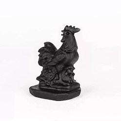 Цыпленок Натуральный обсидиан двенадцать знаков зодиака украшения украшения, цыпленок, 70x43x45 мм