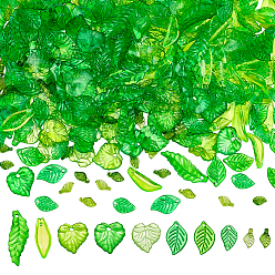 Зеленый Наборы для изготовления ювелирных изделий своими руками, включая прозрачные акриловые подвески и бусины, лист, зелёные
