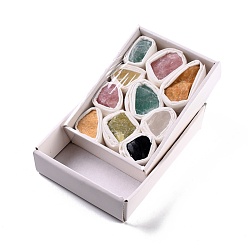 Смешанные камни Грубые необработанные бусины из натуральных смешанных драгоценных камней, для акробатики, украшение, полирование, обмотка провода, исцеление кристаллами викки и рейки, самородки, 33~56x34~40x14~28 мм, 6~13 шт / коробка