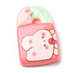 Светло-Коралловый Кабошоны из непрозрачной смолы на музыкальную тему, ленточные накопители, свет коралловый, 23.5x15x6 мм