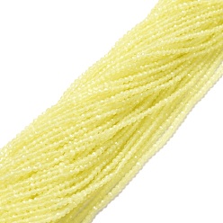 Champagne Gold Кошачие глаза, круглые, граненые, шампанское золото, 2 мм, отверстие : 0.2 мм, 14.17~14.57 дюйм (36~37 см), 174~184 шт / нитка