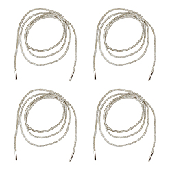 Transparent Flache glas strass klebeband schnürsenkel, mit Messingschnallen, Transparent, 1200x3.5 mm