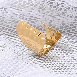 Настоящее золото 18K 304 открытые манжеты из нержавеющей стали для унисекс, реальный 18 k позолоченный, 26.5 мм, внутренний диаметр: 18 мм