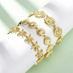 Настоящее золото 18K Латунь ссылка браслеты для женщин, разнообразные, долговечный, стойки покрытие, без свинца и без кадмия, реальный 18 k позолоченный, 7-3/4~7-7/8 дюйм (19.8~20 см)