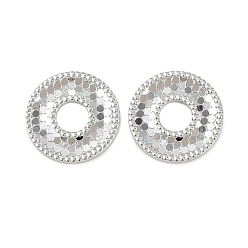 Платинированный Соединительные кольца из латуни с текстурой, без кадмия, без никеля и без свинца, Кольцевая форма, Реальная платина, 14x1 мм, внутренний диаметр: 4.5 мм