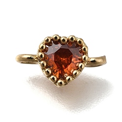 (123L) Белый крем непрозрачный блеск Подвески из латуни с кубическим цирконием, долговечный, без кадмия, без никеля и без свинца, сердце, огнеупорный кирпич, 9x5x3.5 мм, отверстие : 1.2 мм