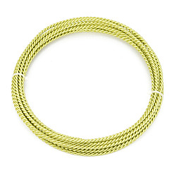Зелено-Желтый 5м 2-слойная анодированная алюминиевая проволока, витых круглых, гибкая металлическая проволока, гибкий провод ремесла, для бисероплетения, зеленый желтый, 3~4 мм, около 16.40 футов (5 м) / рулон