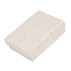 Морская Ракушка Прямоугольные бумажные коробки для хранения украшений с губкой внутри, подарочная упаковка, цвет морской раковины, 9x7x2.8 см