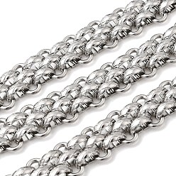 Нержавеющая Сталь Цвет 304 из нержавеющей стали цепи сетки, несварные, с катушкой, цвет нержавеющей стали, 13.5x5.5 мм