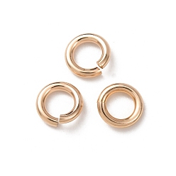 Real 14K Gold Filled 1/20 14k открытые соединительные кольца с золотым покрытием, круглый отрезок, покрытый желтым золотом, real 14 k золото заполнено, 18 датчик, 5x1 мм, внутренний диаметр: 3 мм