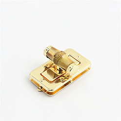 Золотой Поворотные замки для кошельков из сплава, бамбуковая палочка, поворотная застежка, аксессуары для изготовления сумок своими руками, прямоугольные, золотые, 4.2x2.5 см