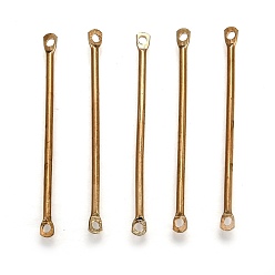 Light Gold Экологически чистые латунные стержневые звенья, золотой свет, 30x1 мм, отверстие : 1 мм