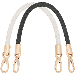 (52) Непрозрачная лаванда 2 шт 2 цвета ремешок для сумки из искусственной кожи, с поворотными застежками сплава, аксессуары для замены сумок, разноцветные, 41.5x1 см, 1 шт / цвет