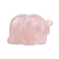 Rose Quartz Natural Rose Quartz Display Decorations, Home Decorations, Elephant, 30x21x40mm