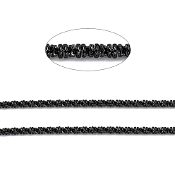 Electrophoresis Black 304 Stainless Steel Cauliflower Chains, with Spool, Soldered, Ion Plating(IP), Electrophoresis Black, 2.4mm, about 5m/roll