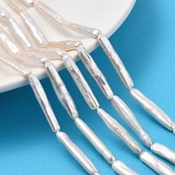 Желтая Старая Ткань  Натуральный жемчуг в стиле барокко кеши, культивированный пресноводный жемчуг, придерживаться, класс 8а+, старое кружево, 22~26x4.5~6x3~4 мм, отверстие : 0.7 мм, около 15~16 шт / нитка, 15.55''~15.75'' (39.5~40 см)