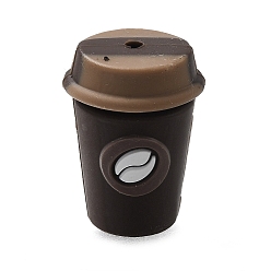 Кокосово-Коричневый Силиконовые фокусные шарики, изготовление ожерелий diy, чашка кофе, кокосового коричневый, 24.5x17.5x17 мм, отверстие : 2 мм